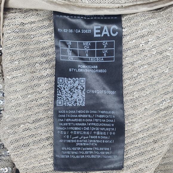 Guess Silver Sequin Crop Top Small - Picture 6 of 6